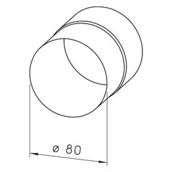 Helios RVB 80 Rohrverbinder DN 80, Stahlblech verzinkt... HELIOS-05993 4010184059936 (Abb. 1)