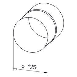 Helios RVB 125 Rohrverbinder DN 125, Stahlblech verzinkt... HELIOS-05995 4010184059950 (Abb. 1)