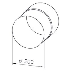 Helios RVB 200 Rohrverbinder DN 200, Stahlblech verzinkt... HELIOS-05997 4010184059974 (Abb. 1)
