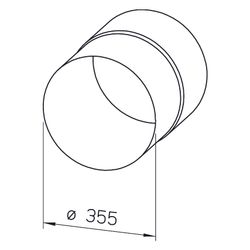 Helios RVB 355 Rohrverbinder DN 355, Stahlblech verzinkt... HELIOS-05991 4010184059912 (Abb. 1)