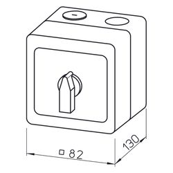 Helios DS 2 Drehzahlschalter 3-PH, Stern/Dreieck, 400V, 3-PH, max. 12A, IP 65... HELIOS-01351 4010184013518 (Abb. 1)
