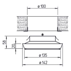 Helios TVZ 100, KTVZ 100 Tellerventil für Zuluft DN 100, Kunststoff UV-beständig, Weiß... HELIOS-02736 4010184027362 (Abb. 1)