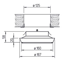Helios TVZ 125, KTVZ 125 Tellerventil für Zuluft DN 125, Kunststoff UV-beständig, Weiß... HELIOS-02737 4010184027379 (Abb. 1)