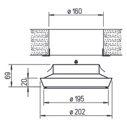 Helios TVZ 160, KTVZ 160 Tellerventil für Zuluft DN 160, Kunststoff UV-beständig, Weiß... HELIOS-02738 4010184027386 (Abb. 1)