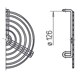 Helios SGR 125 Schutzgitter zu Rohrdurchmesser DN 125, Maschenweite 8mm... HELIOS-05064 4010184050643 (Abb. 1)