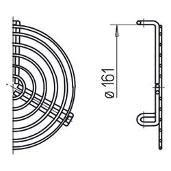 Helios SGR 160 Schutzgitter zu Rohrdurchmesser DN 160, Maschenweite 8mm... HELIOS-05069 4010184050698 (Abb. 1)