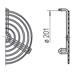 Helios SGR 200 Schutzgitter zu Rohrdurchmesser DN 200, Maschenweite 8mm... HELIOS-05066 4010184050667 (Abb. 1)
