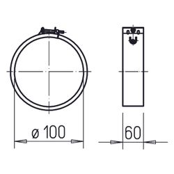 Helios BM 100 Befestigungsmanschetten DN 100, 2 Stück... HELIOS-05075 4010184050759 (Abb. 1)