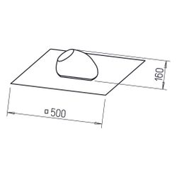 Helios UDP 160 S Universal-Dachpfanne Schwarz mit Bleirand, Neigung 25/45 Grad, zu Dachha... HELIOS-02023 4010184020233 (Abb. 1)