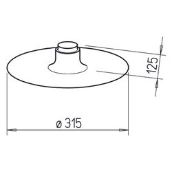 Helios FDP 100 Alu-Dachpfanne für Flachdach DN 100 zu Dachhaube DH 100... HELIOS-02024 4010184020240 (Abb. 1)