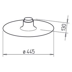Helios FDP 160 Alu-Dachpfanne für Flachdach DN 160 zu Dachhaube DH 160... HELIOS-02025 4010184020257 (Abb. 1)