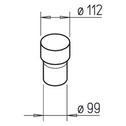 Helios STV 100 Steckverbinder für Steigrohranschluss an Dachhaube DH 100... HELIOS-02026 4010184020264 (Abb. 1)