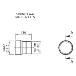 Helios Steckverbinder STV 100, für Steigrohranschluss, an Dachhaube DH 100... HELIOS-02026 4010184020264 (Abb. 1)