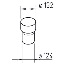 Helios STV 125 Steckverbinder für Steigrohranschluss an Dachhaube DH 125... HELIOS-02027 4010184020271 (Abb. 1)