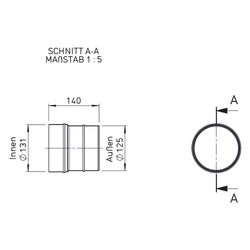Helios Steckverbinder STV 125, für Steigrohranschluss, an Dachhaube DH 125... HELIOS-02027 4010184020271 (Abb. 1)