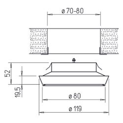 Helios TVZ 80, KTVZ 80 Tellerventil für Zuluft DN 80, Kunststoff UV-beständig, Weiß... HELIOS-02762 4010184027621 (Abb. 1)