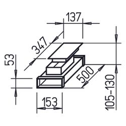 Helios FK-RZ 150 Kanal-Revisions-Zwischenstück 500mm lang, 50mm hoch, 150mm breit, Stahlb... HELIOS-02930 4010184029304 (Abb. 1)