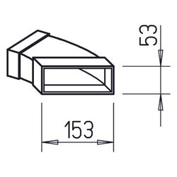 Helios FK-BH 150/45 Flachkanalbogen waagrecht 150x50mm, 45 Grad, Stahlblech verzinkt... HELIOS-02910 4010184029106 (Abb. 1)