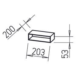 Helios FK-V 200 Flachkanal Verbinder 200x50mm, Stahlblech verzinkt... HELIOS-02942 4010184029427 (Abb. 1)