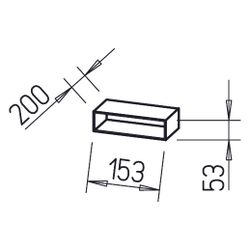 Helios FK-V 150 Flachkanal Verbinder 150x50mm, Stahlblech verzinkt... HELIOS-02941 4010184029410 (Abb. 1)