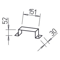 Helios FK-B 150 Befestigungsbügel zu Flachkanal 150 Stahlblech verzinkt... HELIOS-02907 4010184029076 (Abb. 1)