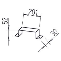 Helios FK-B 200 Befestigungsbügel zu Flachkanal 200 Stahlblech verzinkt... HELIOS-02908 4010184029083 (Abb. 1)