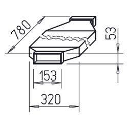 Helios FK-SD 150 Flachkanal Schalldämpfer 150x50mm,1500mm lang,400mm breit, Stahlblech ve... HELIOS-02945 4010184029458 (Abb. 1)
