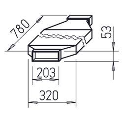 Helios FK-SD 200 Flachkanal Schalldämpfer 200x50mm,1500mm lang,600mm breit, Stahlblech ve... HELIOS-02946 4010184029465 (Abb. 1)