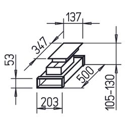 Helios FK-RZ 200 Kanal-Revisions-Zwischenstück 500mm lang, 50mm hoch, 200mm breit, Stahlb... HELIOS-02931 4010184029311 (Abb. 1)