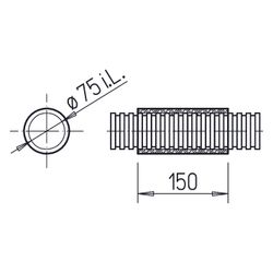 Helios FRS-VM 75 FlexPipe Verbindungsmuffe DN 75mm... HELIOS-02914 4010184029144 (Abb. 1)