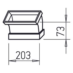 Helios FK-BV 200/45 Flachkanalbogen senkrecht 200x50mm, 45 Grad, Stahlblech verzinkt... HELIOS-02918 4010184029182 (Abb. 1)