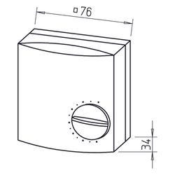 Helios HY 3 Hygrostat für Be- oder Entfeuchtung... HELIOS-01359 4010184013594 (Abb. 1)