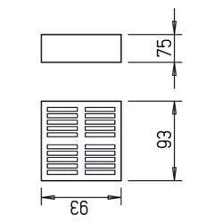Helios BLS 100/100 Brandschutz-Lüftungsstein Feuerstop, 100x100mm, Tiefe 75mm, Feuerwider... HELIOS-02766 4010184027669 (Abb. 1)