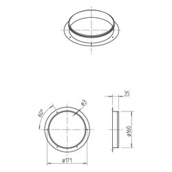 Helios FK-ZS Zusatzstutzen für Durchgangsverteiler d. 160mm... HELIOS-02947 4010184029472 (Abb. 1)
