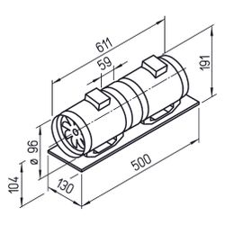 Helios MVZ 100 B Multivent zweistufige Ventilator-Unit, 1-PH 230V, 240m3/h, 40/40W, kompl... HELIOS-06058 4010184060581 (Abb. 1)