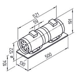 Helios MVZ 125 Multivent zweistufige Ventilator-Unit, 1-PH 230V, 360m3/h, 50/60W, komplet... HELIOS-06059 4010184060598 (Abb. 1)