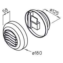 Helios AE HYGRO 10/45 Abluftautomat, feuchtegesteuert 10/45m3/h... HELIOS-02049 4010184020493 (Abb. 1)