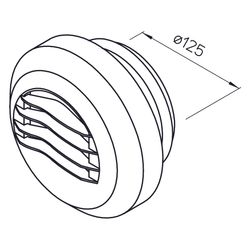 Helios AE FV 125 Abluftelement mit Filter und Volumeneinstellung... HELIOS-09478 4010184094784 (Abb. 1)