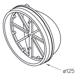Helios RVE 125 Rohreinschub-Verschlussklappe luftdicht, DN 125 MS 0,5/1,5... HELIOS-02588 4010184025887 (Abb. 1)