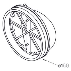 Helios RVE 160 Rohreinschub-Verschlussklappe luftdicht, DN 160 MS 0,5/1,5... HELIOS-02589 4010184025894 (Abb. 1)
