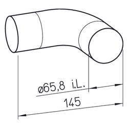 Helios FRS-B 63 FlexPipe Kurzbogen 90 Grad, DN 63... HELIOS-09348 4010184093480 (Abb. 1)