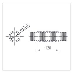 Helios FRS-VM 63 FlexPipe Verbindungsmuffe DN 63mm... HELIOS-09329 4010184093299 (Abb. 1)