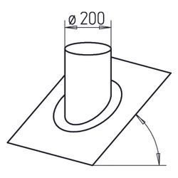 Helios IP-BP 160/180/45 IsoPipe Dachbleipfanne für Dachneigung 40-50 Grad, verzinkt... HELIOS-09386 4010184093862 (Abb. 1)