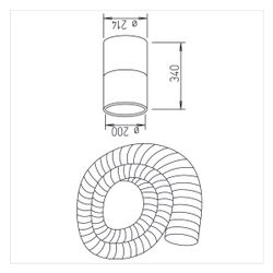 Helios LEWT-E und M Erdkollektor-Rohr 2x 25m, DN 200 Verbindungsmuffe, Mauerdurchführung ... HELIOS-02991 4010184029915 (Abb. 1)