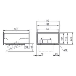 Helios KRW 225/2/40/20 Kanalventilator schwenkout 1-PH 230V, 1020m3/h, 15W... HELIOS-08886 4010184088868 (Abb. 1)
