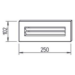 Helios FK-WA 200 W Flachkanal-Wandauslass, 200x50mm, Weiß... HELIOS-09350 4010184093503 (Abb. 1)