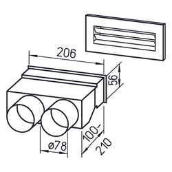 Helios FRS-WDS 2-75 FlexPipe Wanddurchführungs-Set 2x DN 75... HELIOS-09994 4010184099949 (Abb. 1)