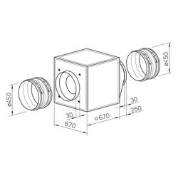 Helios GBD 450/4/4 Gigabox inkl. Formstück und flexiblen Manschetten, 3-PH regelbar 400V,... HELIOS-05516 4010184055167 (Abb. 1)