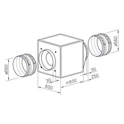 Helios GBD 560/6/6 Gigabox inkl. Formstück und flexiblen Manschetten, 3-Ph regelbar 400V,... HELIOS-05522 4010184055228 (Abb. 1)