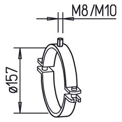 Helios IP-S 125 Befestigungsschelle DN 125... HELIOS-09395 4010184093954 (Abb. 1)